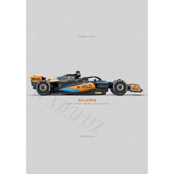 Canvas Retro Formula 1 Car Poster